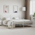 Estructura cama metal con cabecero y pie cama blanco 193x203