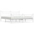 Estructura cama metal con cabecero y pie cama blanco 193x203