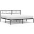 Estructura de cama con cabecero metal negro 183x213