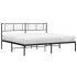 Estructura de cama con cabecero metal negro 183x213