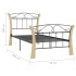 Estructura de cama de metal negra 90x200