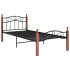 Estructura de cama metal y madera maciza de roble 90x200