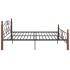 Estructura de cama de metal negro 200x200