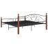 Estructura de cama de metal negro 200x200