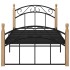 Estructura de cama metal y madera maciza de roble 90x200