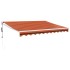 Toldo retráctil automático naranja y marrón 3x2,5