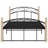 Estructura de cama metal y madera maciza de roble 120x200