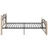 Estructura de cama metal y madera maciza de roble 120x200