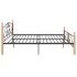 Estructura de cama de metal negra 180x200