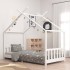 Estructura de cama infantil madera maciza pino blanco 90x200