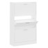 Mueble zapatero madera contrachapada blanco 63x24x103