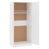 Armario de madera contrachapada blanco 80x52x180