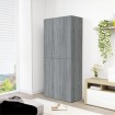 Mueble zapatero madera contrachapada gris sonoma 80x39x178 cm