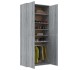 Mueble zapatero madera contrachapada gris sonoma 80x39x178