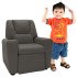 Sillón reclinable para niños cuero sintético gris