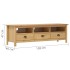 Mueble de TV Hill madera maciza pino marrón miel 158x40x47