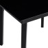 Mesa de comedor para jardín acero y vidrio negro 200x100x74