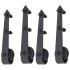 Kit de herrajes de puertas correderas acero negro 2 uds 200