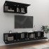 Set de muebles para TV 3 piezas madera contrachapada