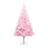 Árbol de Navidad preiluminado con luces y bolas rosa 240