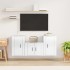 Set de muebles de TV 3 pzas madera contrachapada blanco