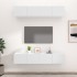 Muebles para TV 4 uds madera contrachapada blanco 80x30x30