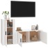 Set de muebles de TV 2 pzas madera contrachapada blanco