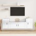 Set de muebles de TV 3 pzas madera contrachapada blanco