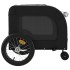 Remolque bicicleta para mascotas hierro tela Oxford negro