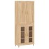 Aparador alto madera contrachapada color roble 69,5x34x180