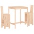 Set de mesa y taburetes altos 3 piezas madera maciza de