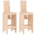 Set de mesa y taburetes altos 3 piezas madera maciza de