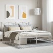 Estructura de cama con cabecero metal blanca 160x200 cm