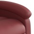 Sillón de masaje reclinable cuero sintético rojo