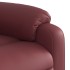 Sillón de masaje reclinable cuero sintético rojo