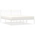 Estructura de cama con cabecero metal blanca 160x200