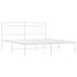 Estructura de cama con cabecero metal blanca 160x200