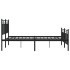 Estructura de cama cabecero y estribo metal negro 135x190