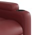 Sillón de masaje reclinable cuero sintético rojo