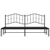 Estructura de cama con cabecero metal negro 193x203