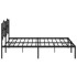 Estructura de cama con cabecero metal negro 193x203