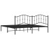 Estructura de cama con cabecero metal negro 193x203