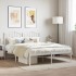 Estructura de cama con cabecero metal blanca 140x200