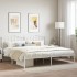 Estructura de cama con cabecero metal blanca 200x200