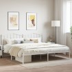 Estructura de cama con cabecero metal blanca 200x200 cm