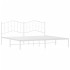 Estructura de cama con cabecero metal blanca 200x200