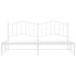 Estructura de cama con cabecero metal blanca 200x200