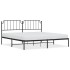 Estructura de cama con cabecero metal negro 193x203