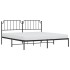 Estructura de cama con cabecero metal negro 193x203