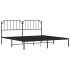 Estructura de cama con cabecero metal negro 193x203